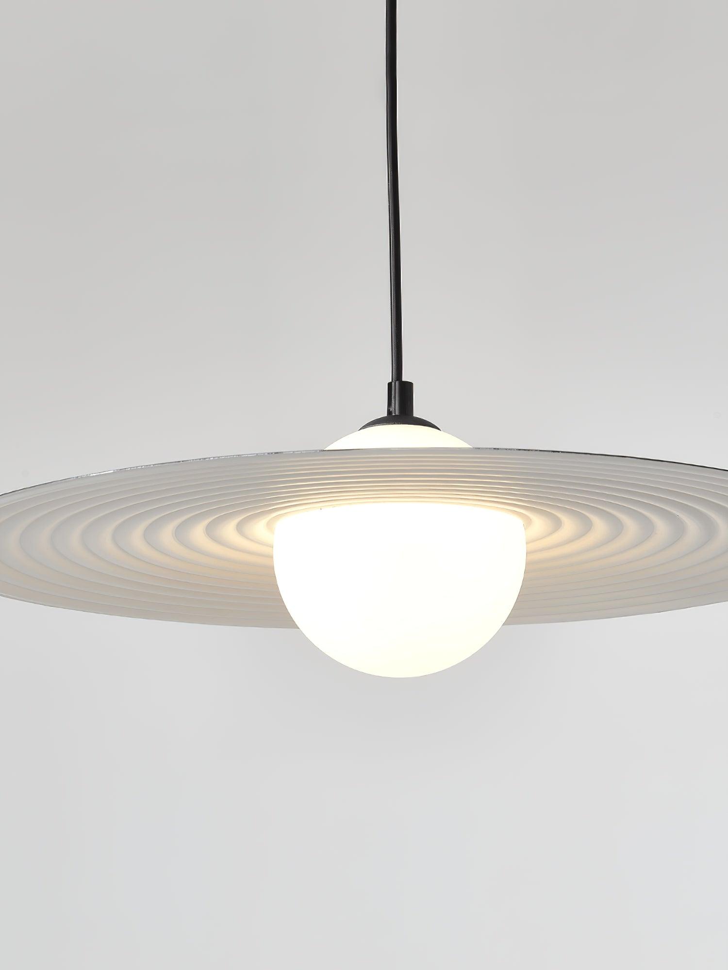 Lustra Pendant Light PE LED Plate White and Black - Letslighting