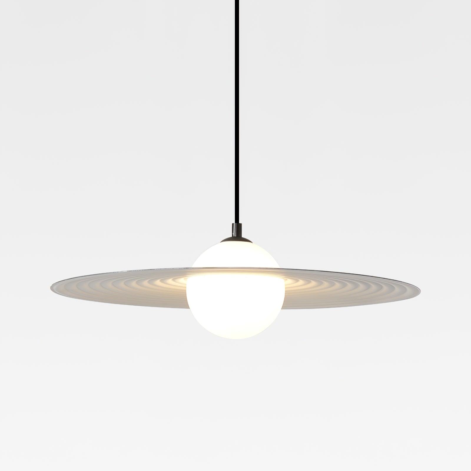 Lustra Pendant Light PE LED Plate White and Black - Letslighting