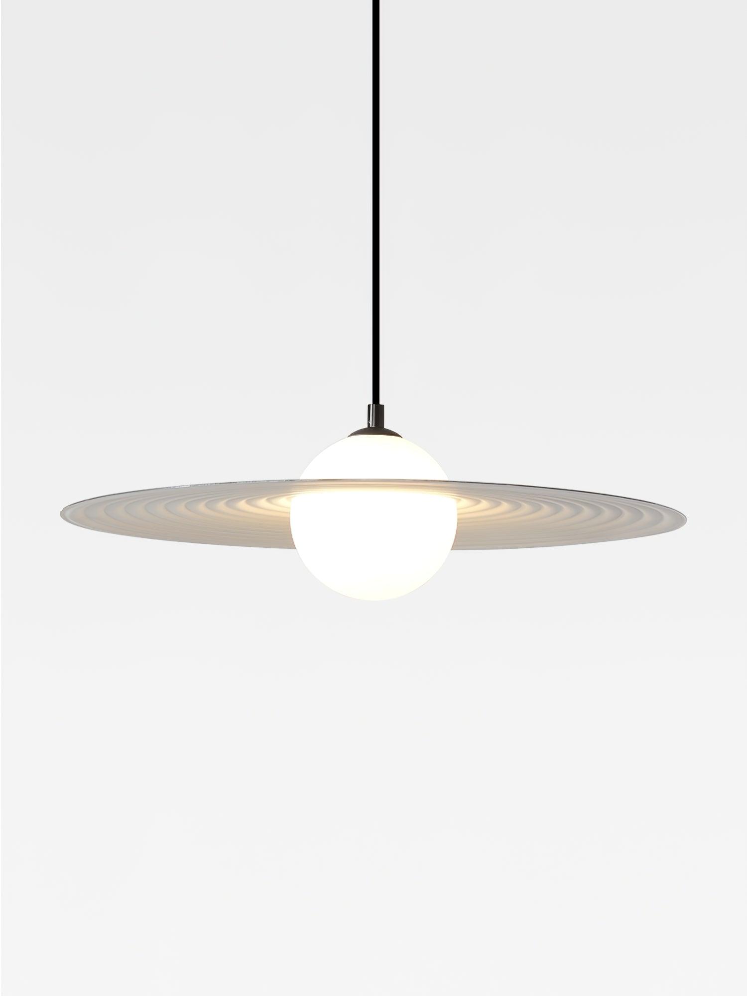 Lustra Pendant Light PE LED Plate White and Black - Letslighting