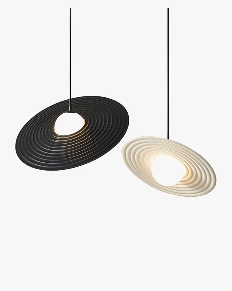 Lustra Pendant Light PE LED Plate White and Black - Letslighting