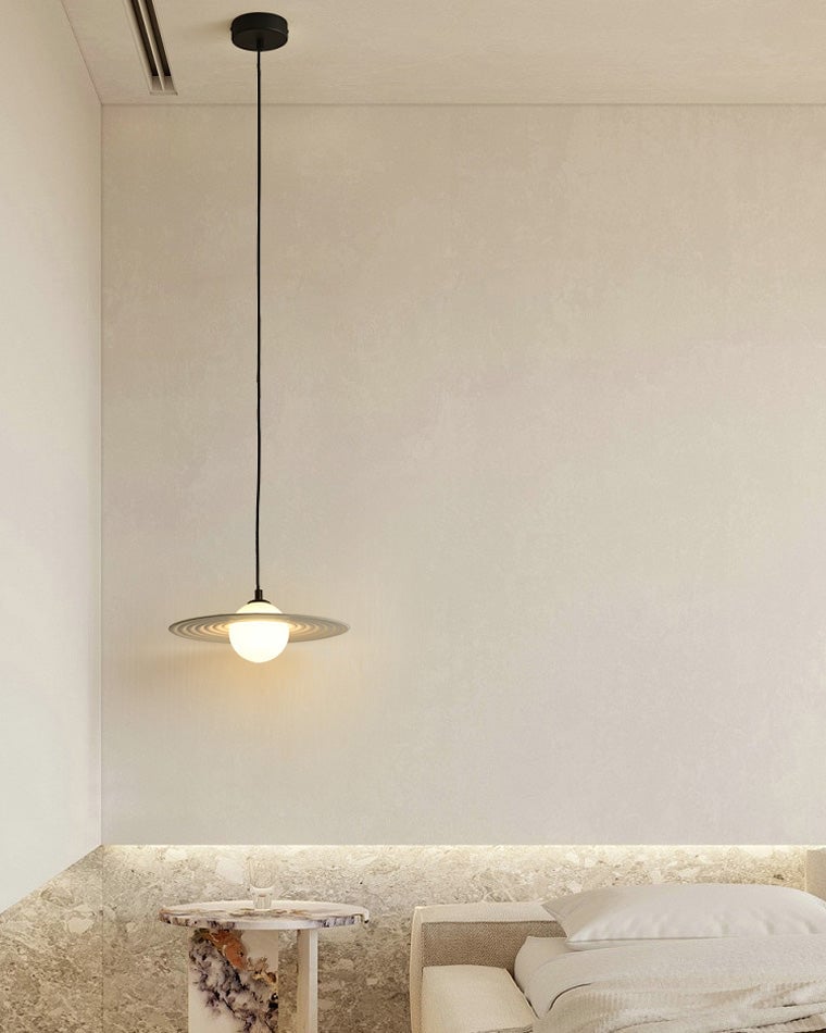 Lustra Pendant Light PE LED Plate White and Black - Letslighting