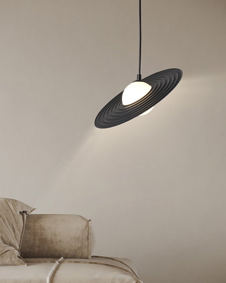 Lustra Pendant Light PE LED Plate White and Black - Letslighting