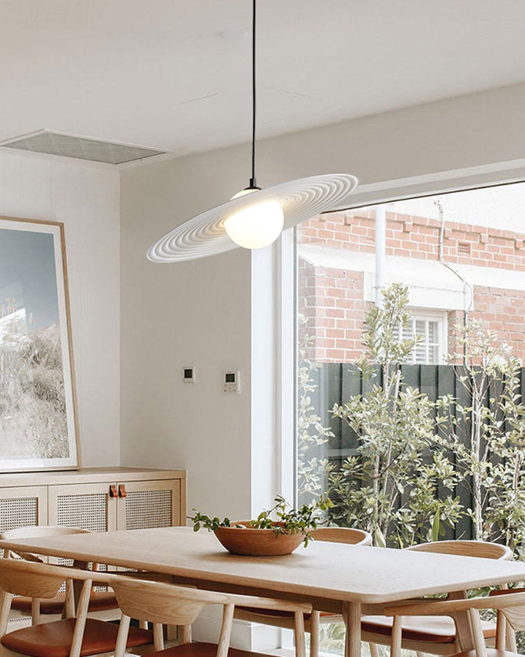 Lustra Pendant Light PE LED Plate White and Black - Letslighting