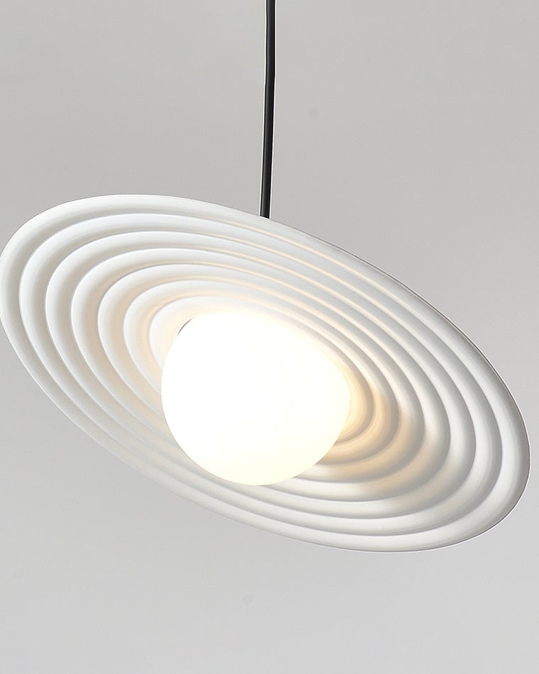 Lustra Pendant Light PE LED Plate White and Black - Letslighting
