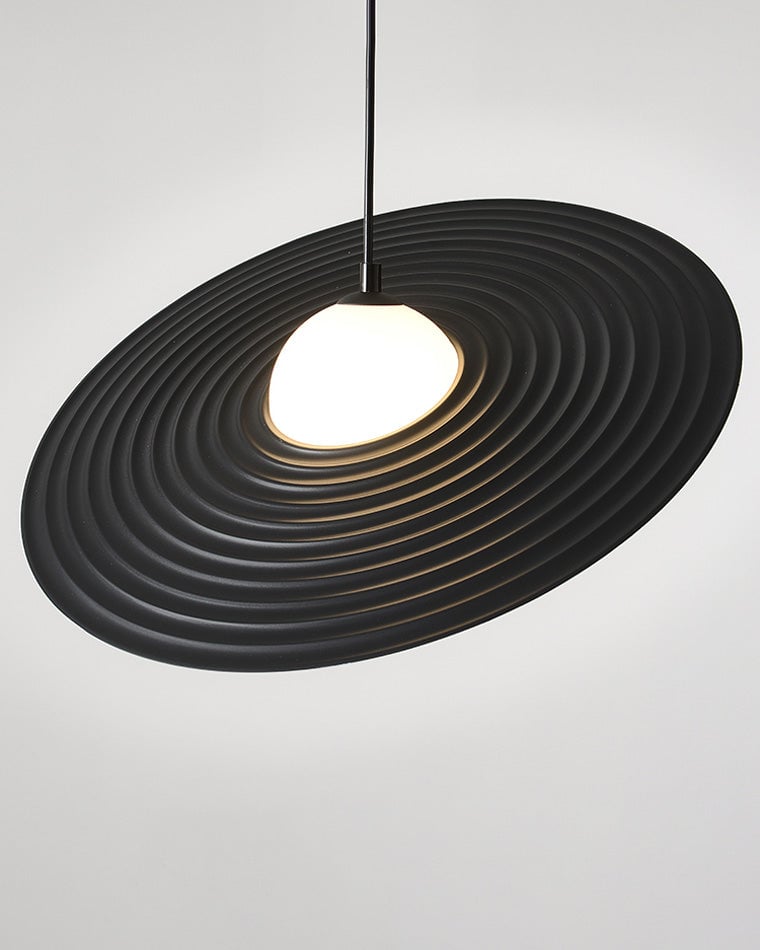 Lustra Pendant Light PE LED Plate White and Black - Letslighting