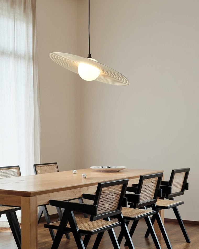 Lustra Pendant Light PE LED Plate White and Black - Letslighting