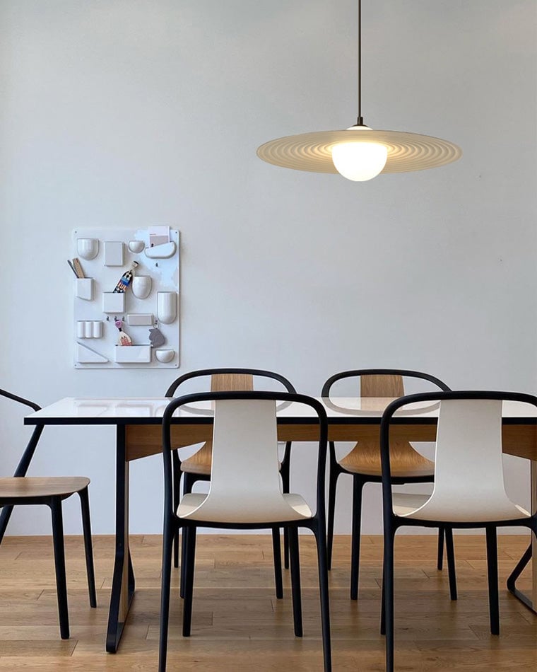 Lustra Pendant Light PE LED Plate White and Black - Letslighting