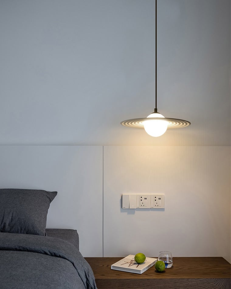 Lustra Pendant Light PE LED Plate White and Black - Letslighting