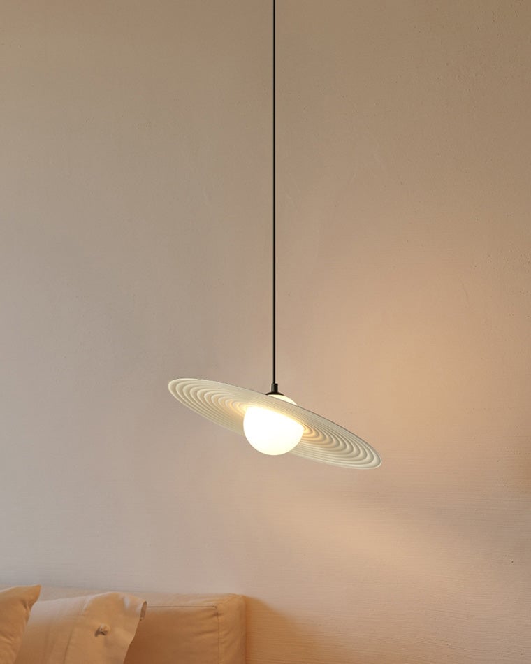 Lustra Pendant Light PE LED Plate White and Black - Letslighting