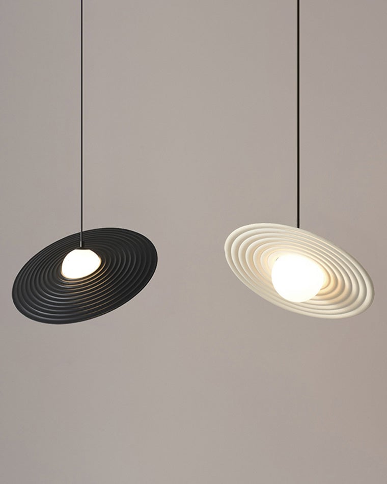 Lustra Pendant Light PE LED Plate White and Black - Letslighting