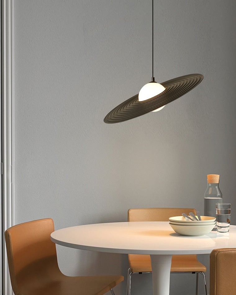 Lustra Pendant Light PE LED Plate White and Black - Letslighting