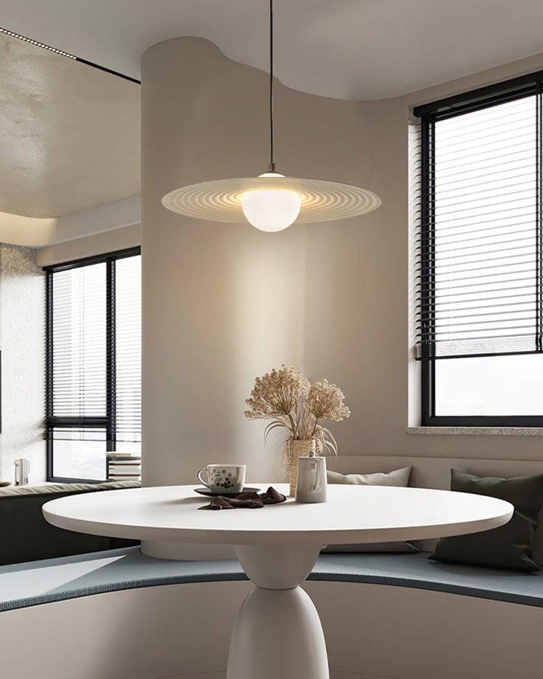 Lustra Pendant Light PE LED Plate White and Black - Letslighting