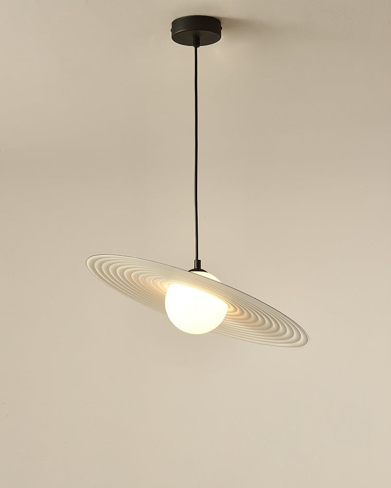 Lustra Pendant Light PE LED Plate White and Black - Letslighting
