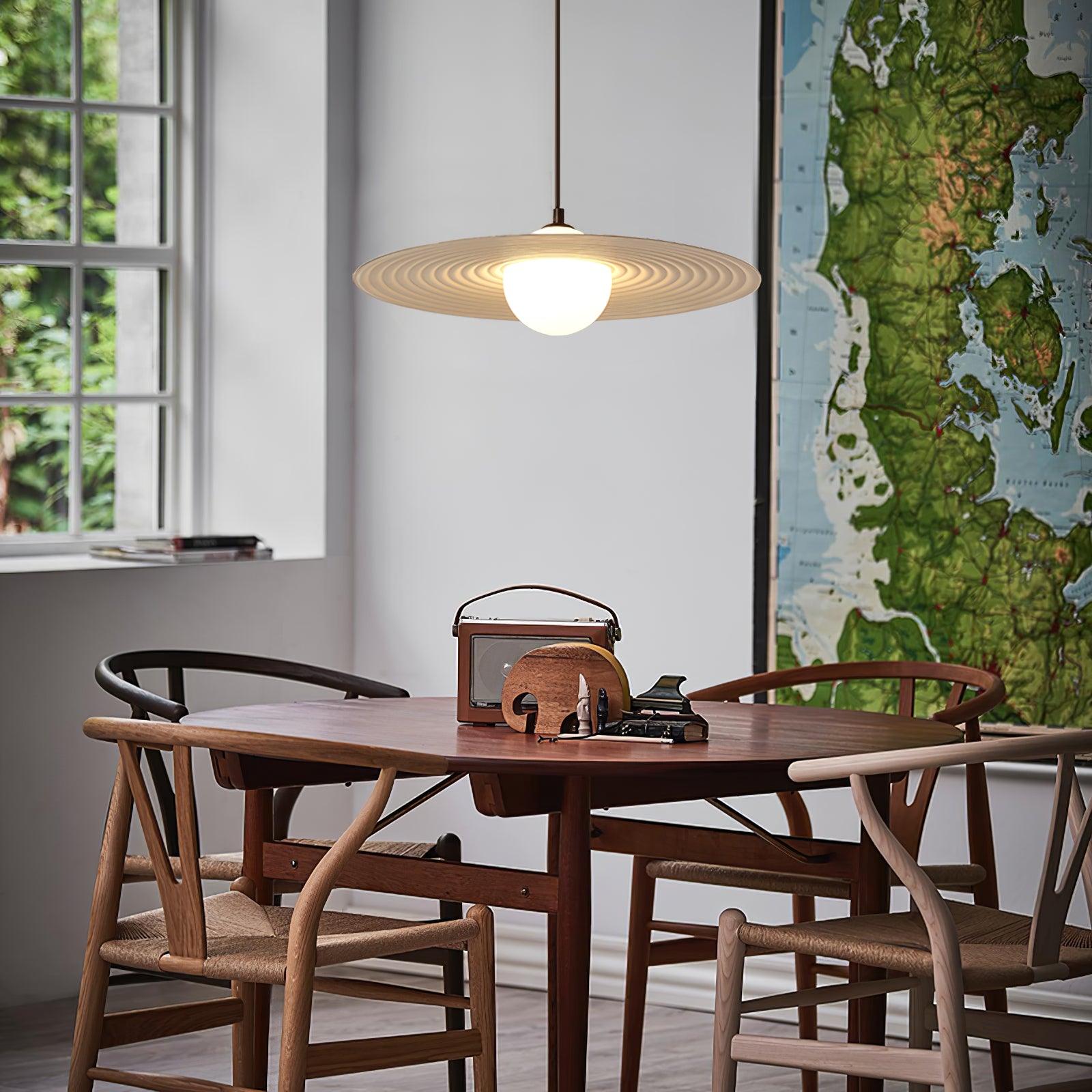 Lustra Pendant Light PE LED Plate White and Black - Letslighting