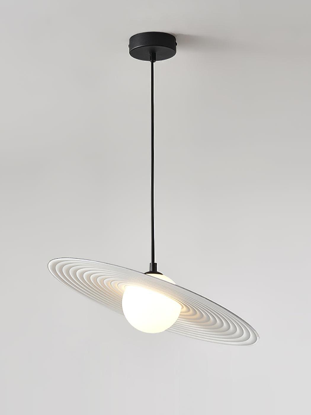 Lustra Pendant Light PE LED Plate White and Black - Letslighting
