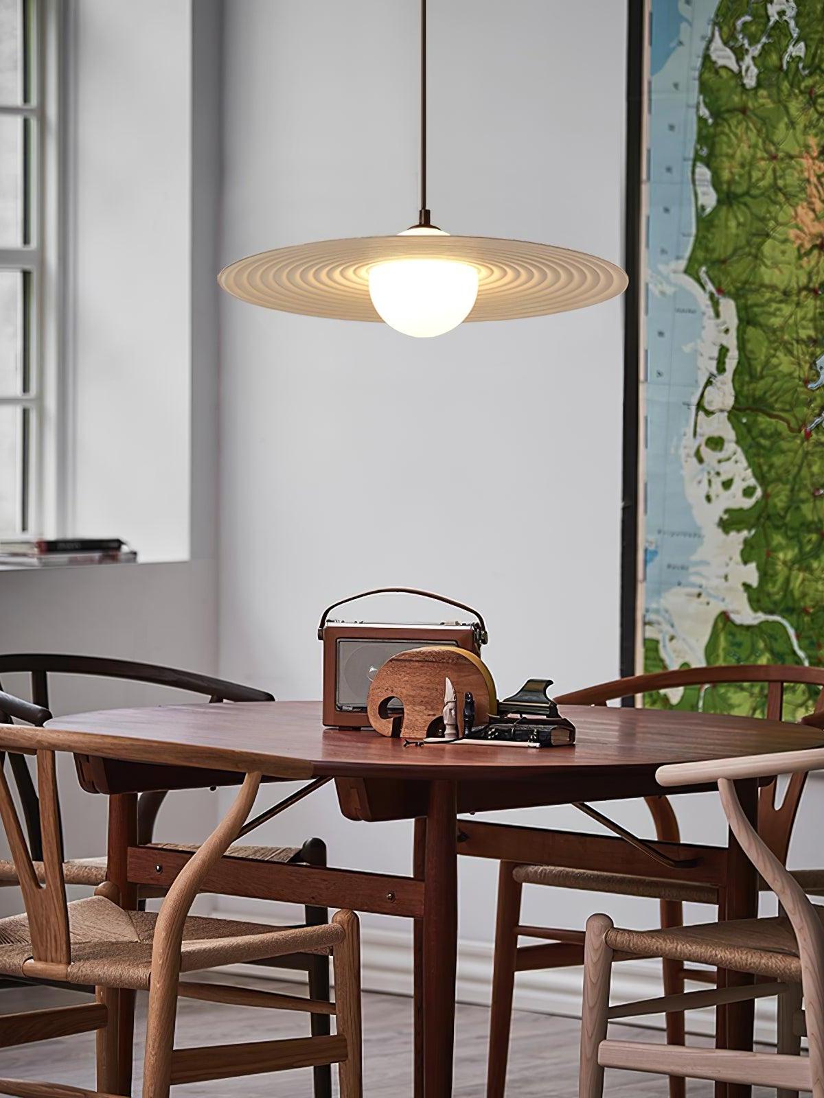 Lustra Pendant Light PE LED Plate White and Black - Letslighting