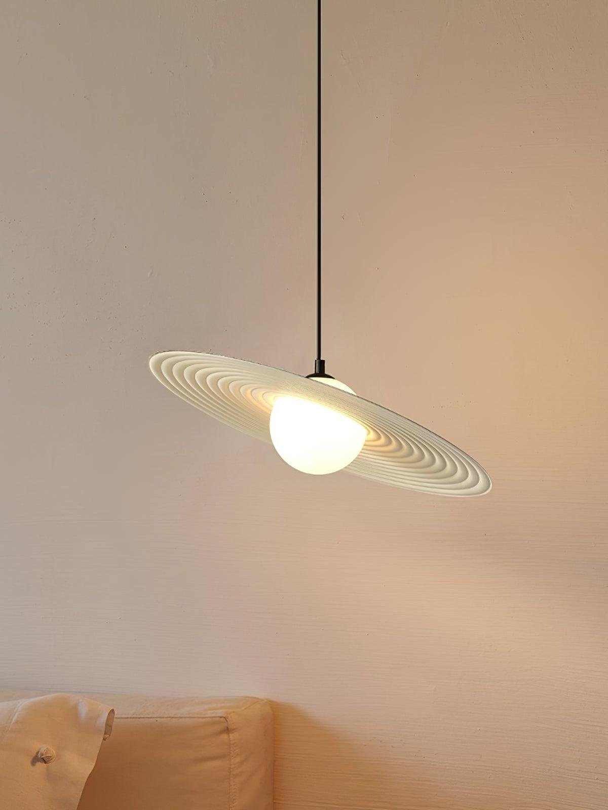 Lustra Pendant Light PE LED Plate White and Black - Letslighting