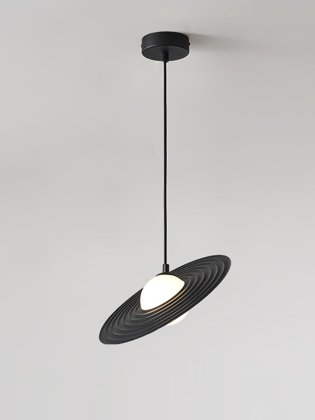 Lustra Pendant Light PE LED Plate White and Black - Letslighting