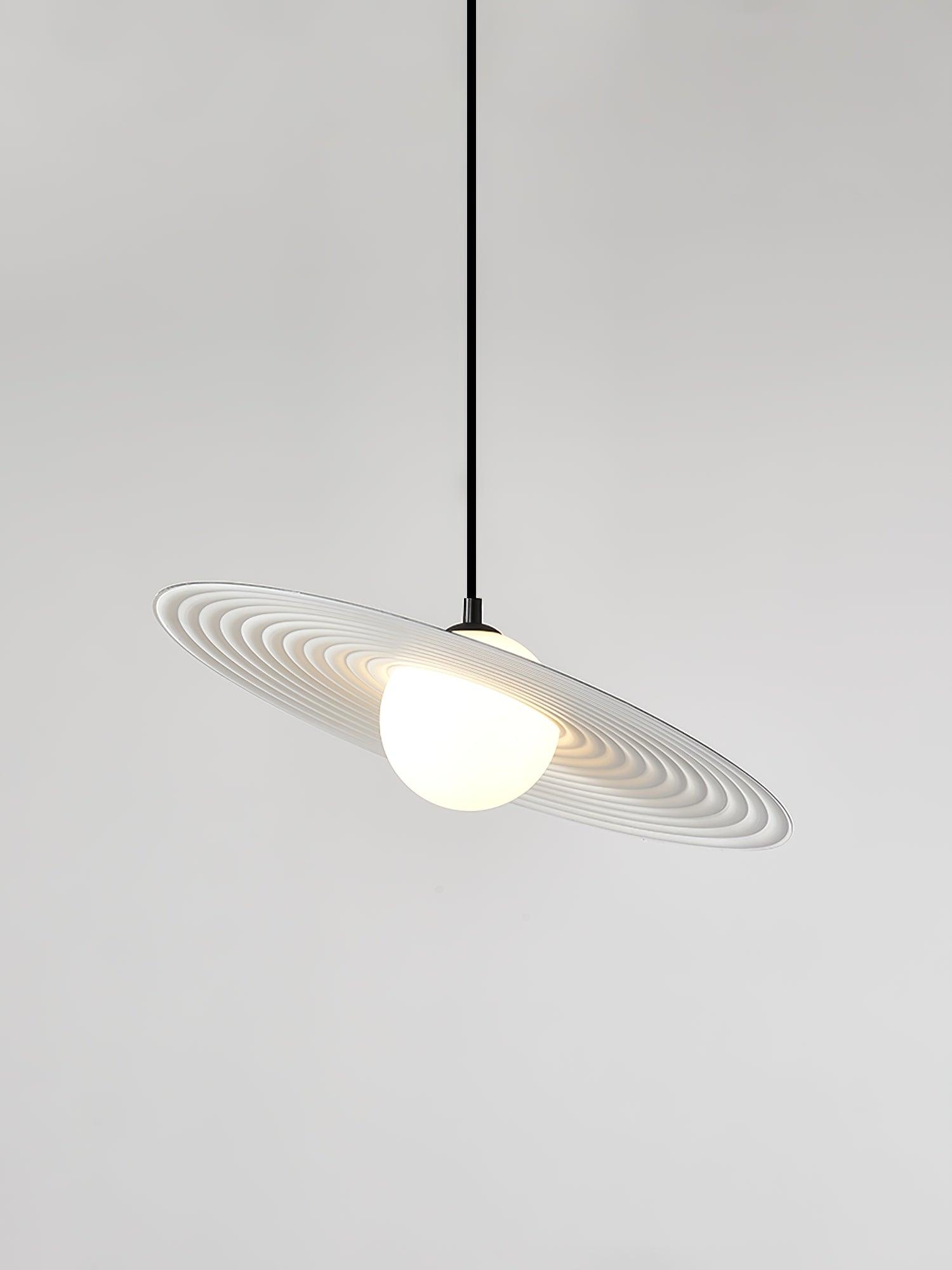 Lustra Pendant Light PE LED Plate White and Black - Letslighting