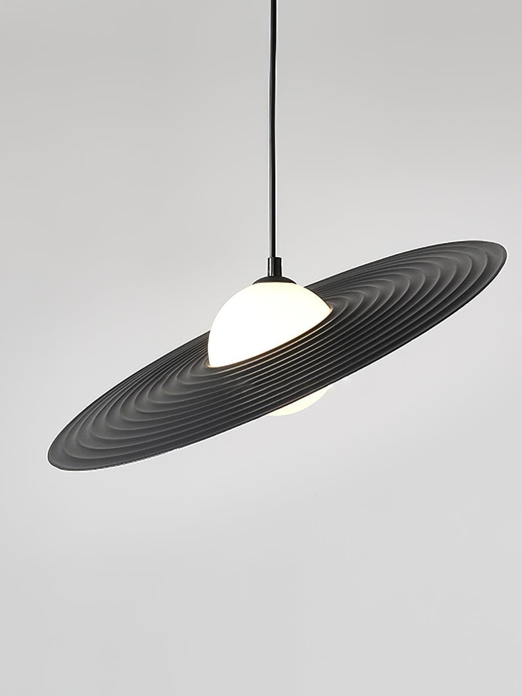 Lustra Pendant Light PE LED Plate White and Black - Letslighting