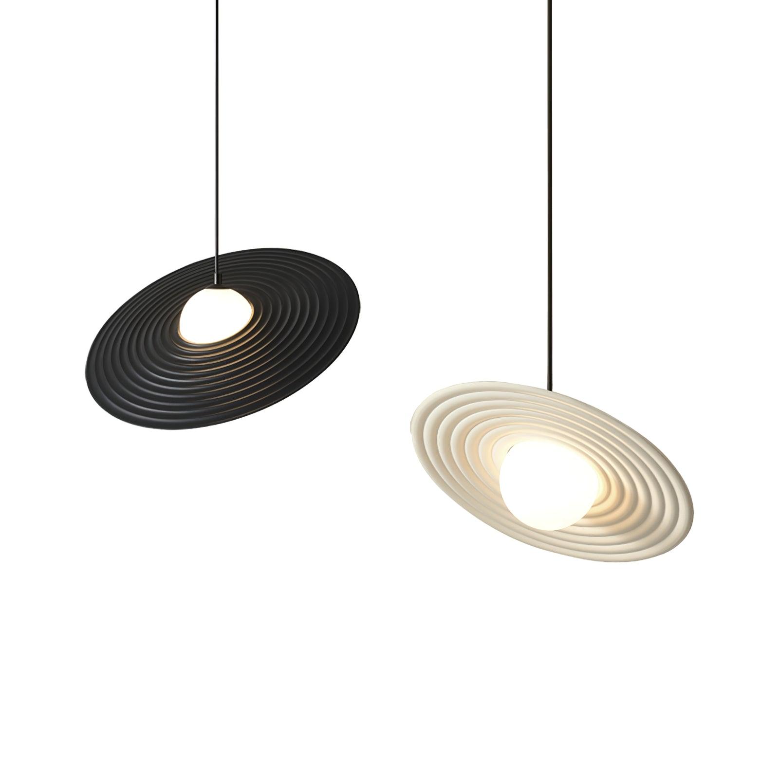 Lustra Pendant Light PE LED Plate White and Black - Letslighting