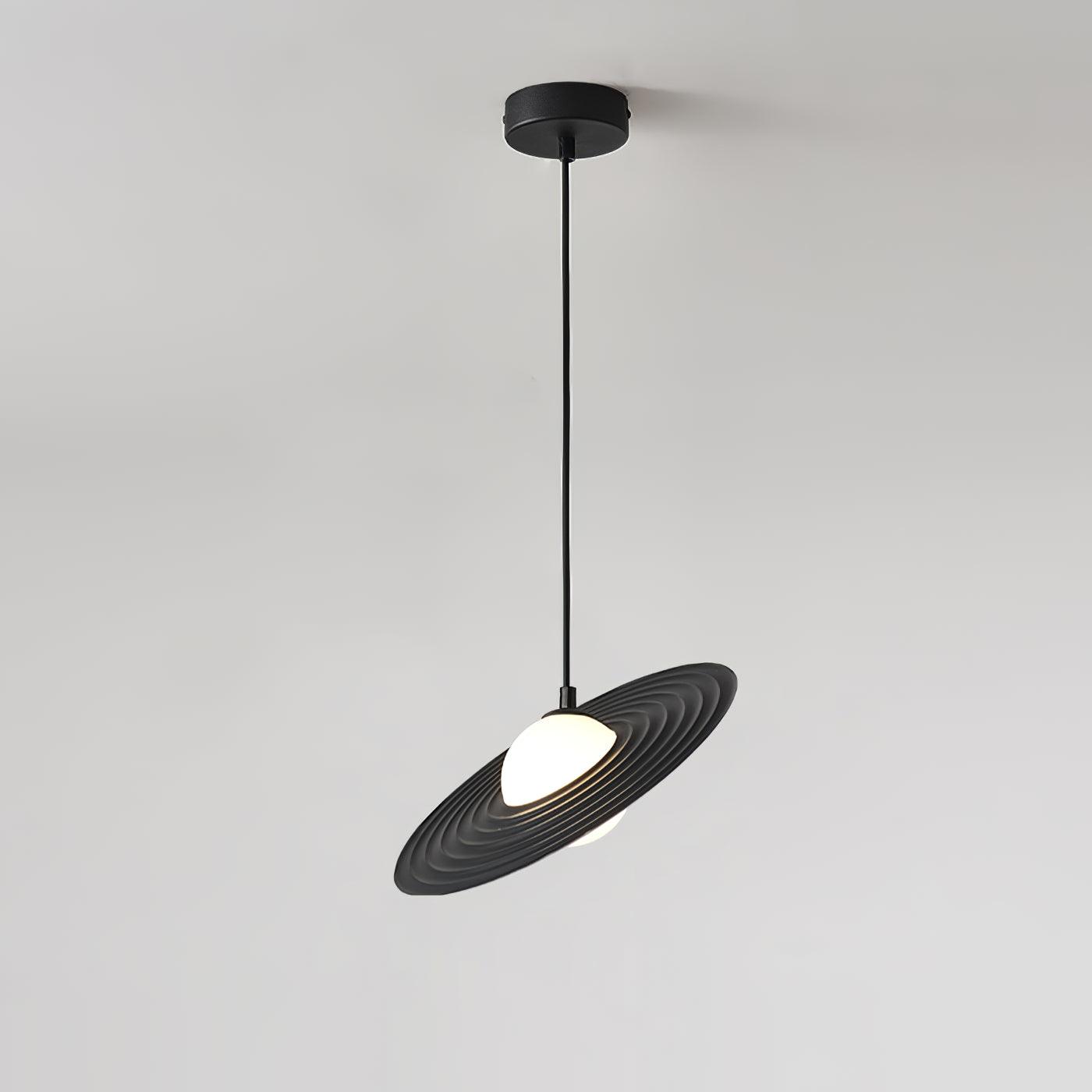 Lustra Pendant Light PE LED Plate White and Black - Letslighting