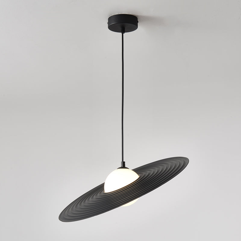 Lustra Pendant Light PE LED Plate White and Black - Letslighting