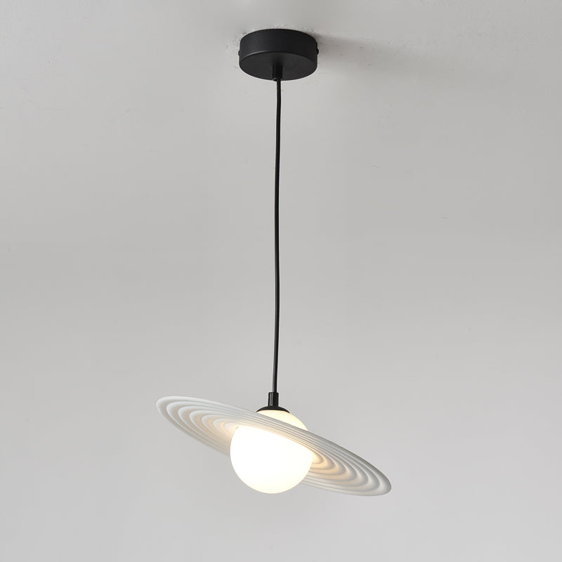 Lustra Pendant Light PE LED Plate White and Black - Letslighting