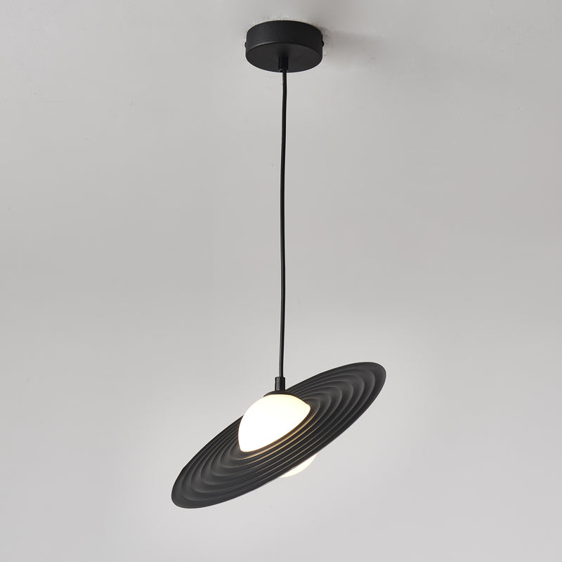 Lustra Pendant Light PE LED Plate White and Black - Letslighting