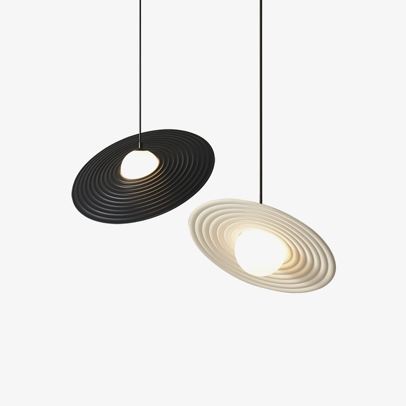 Lustra Pendant Light PE LED Plate White and Black - Letslighting