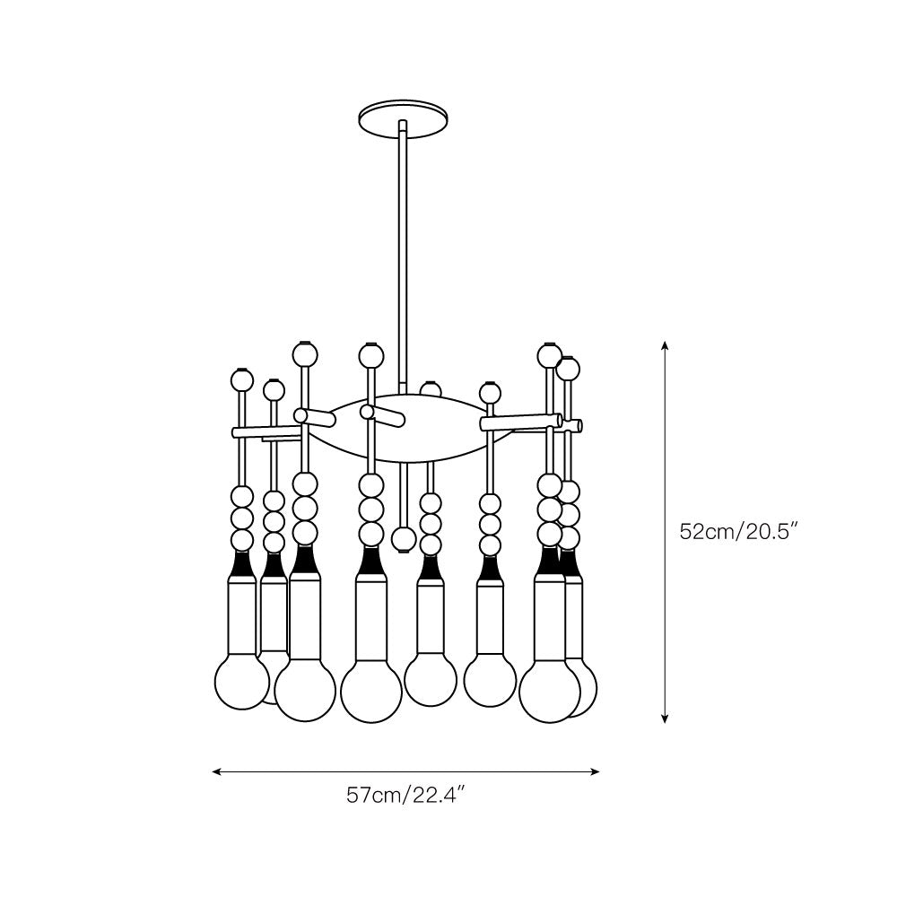 Esoleth Traditional Premium Elegance Marble Chandelier - Letslighting