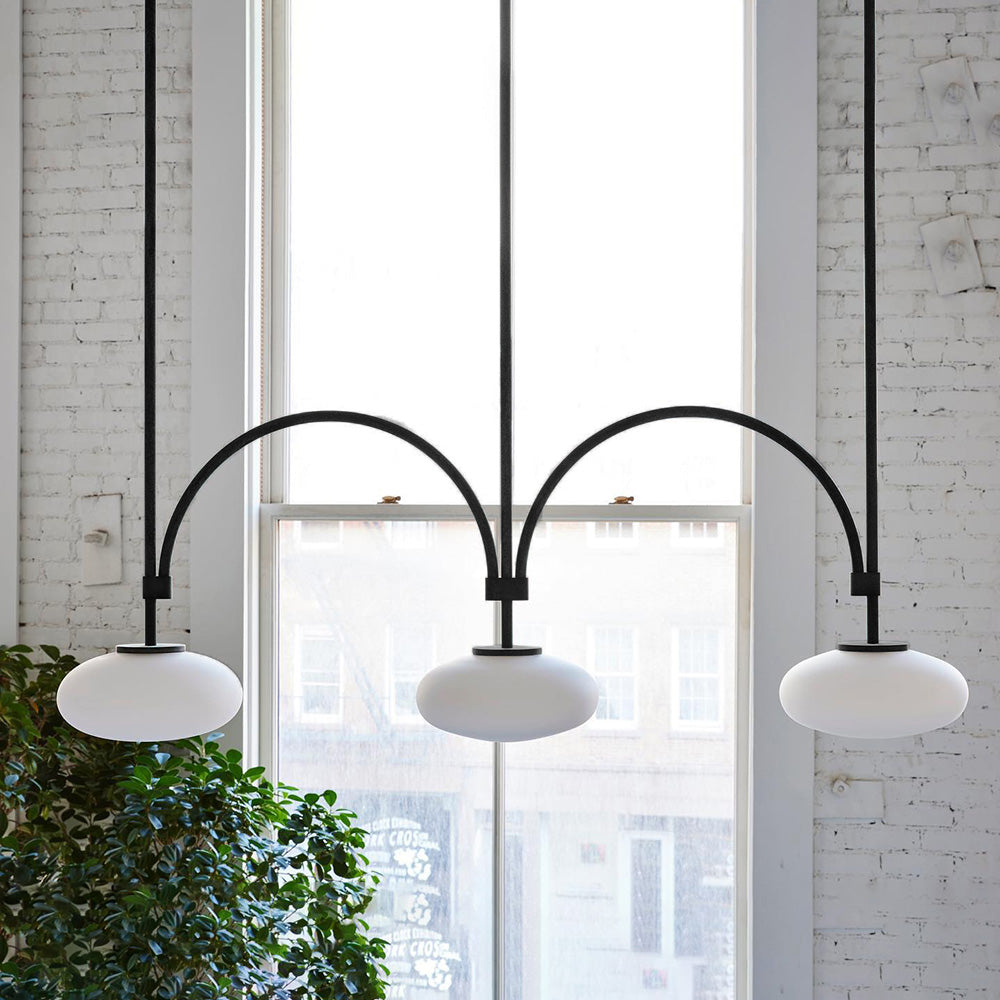Lythean Modern Minimalist Linear Brass Glass Pendant Lamp - Letslighting