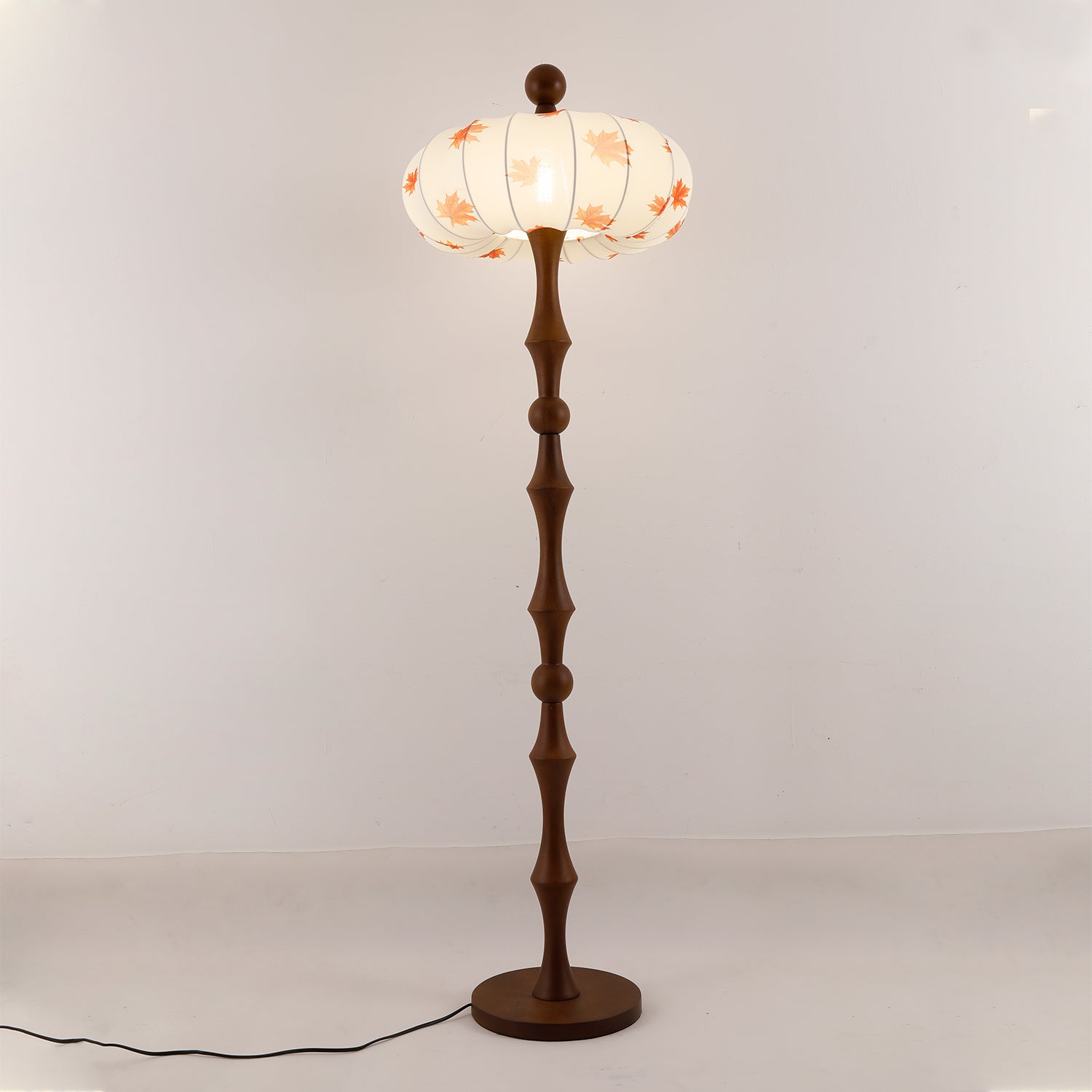 Whispen Wood Fabric Vintage Floor Lamp - Letslighting