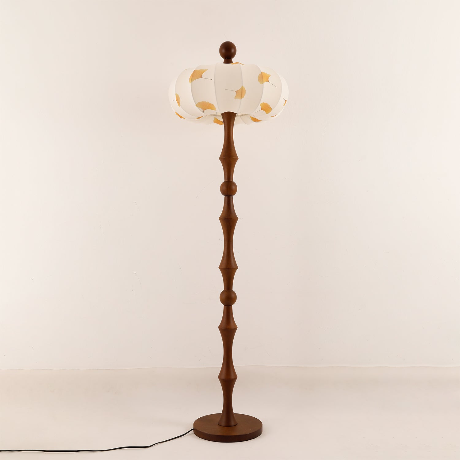 Breen Wood Fabric Classic Floor Lamp - Letslighting