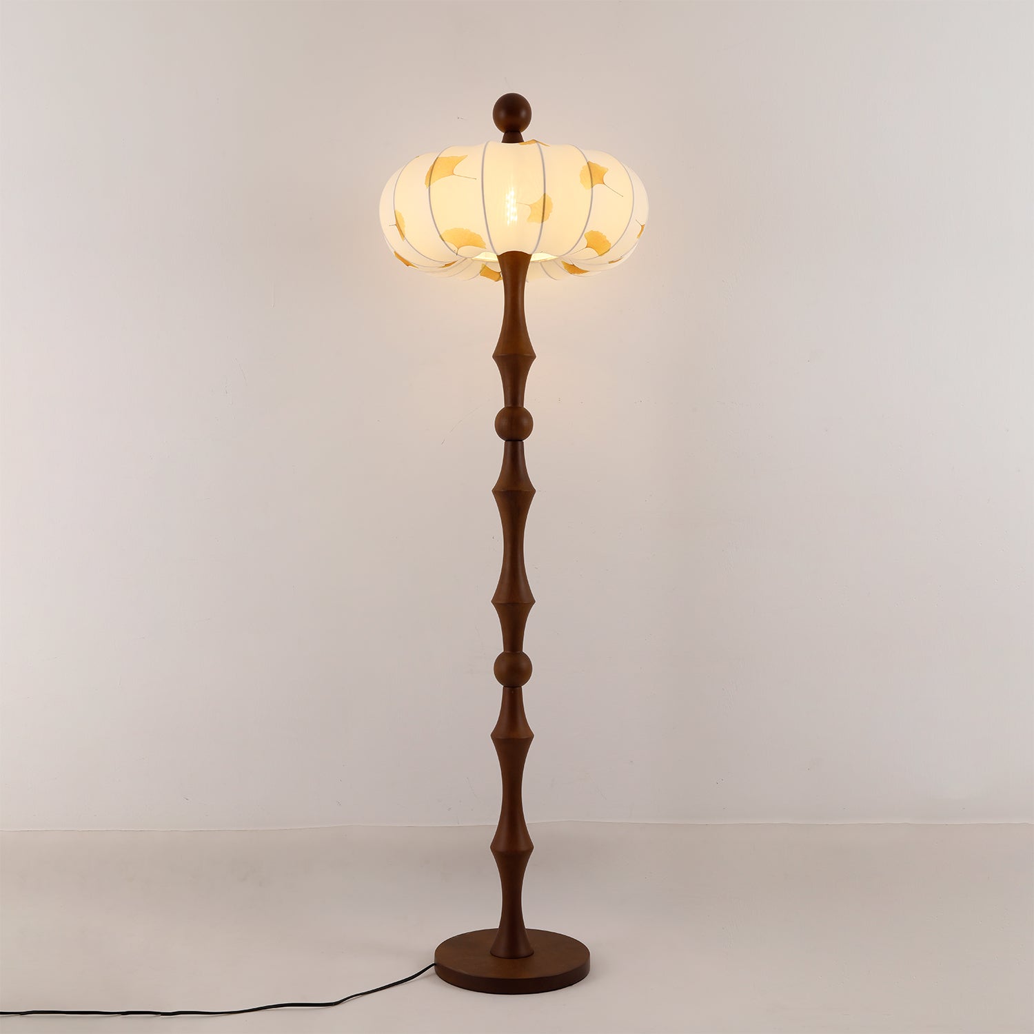 Breen Wood Fabric Classic Floor Lamp - Letslighting