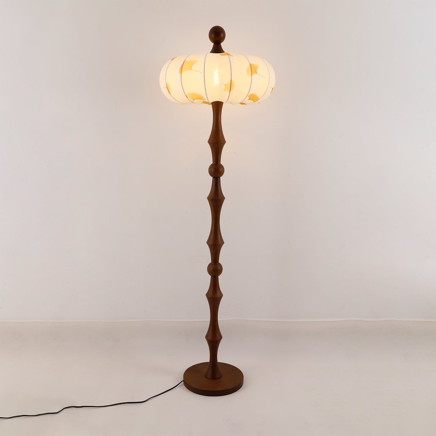 Breen Wood Fabric Classic Floor Lamp - Letslighting