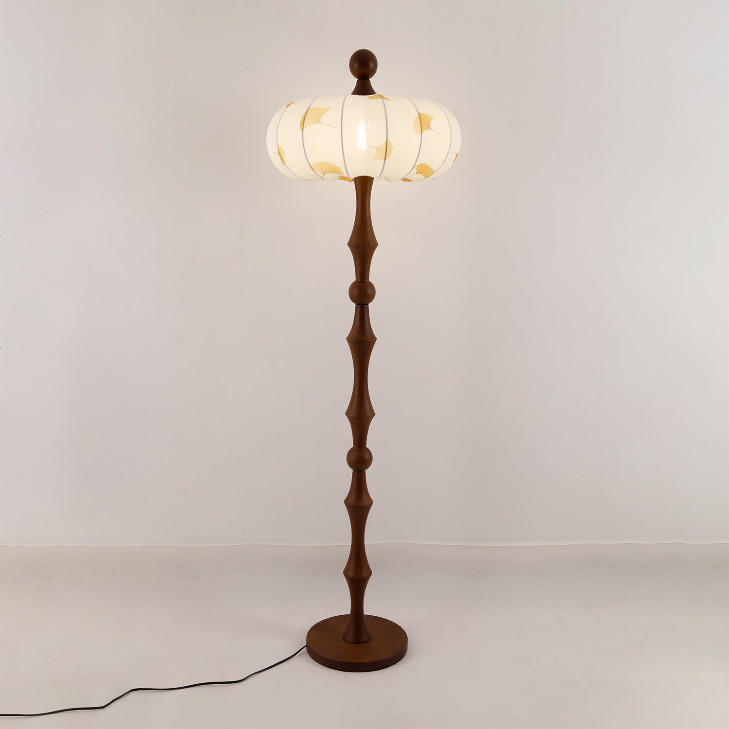 Breen Wood Fabric Classic Floor Lamp - Letslighting