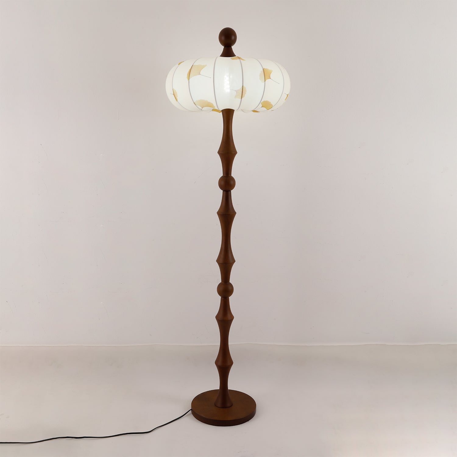 Breen Wood Fabric Classic Floor Lamp - Letslighting