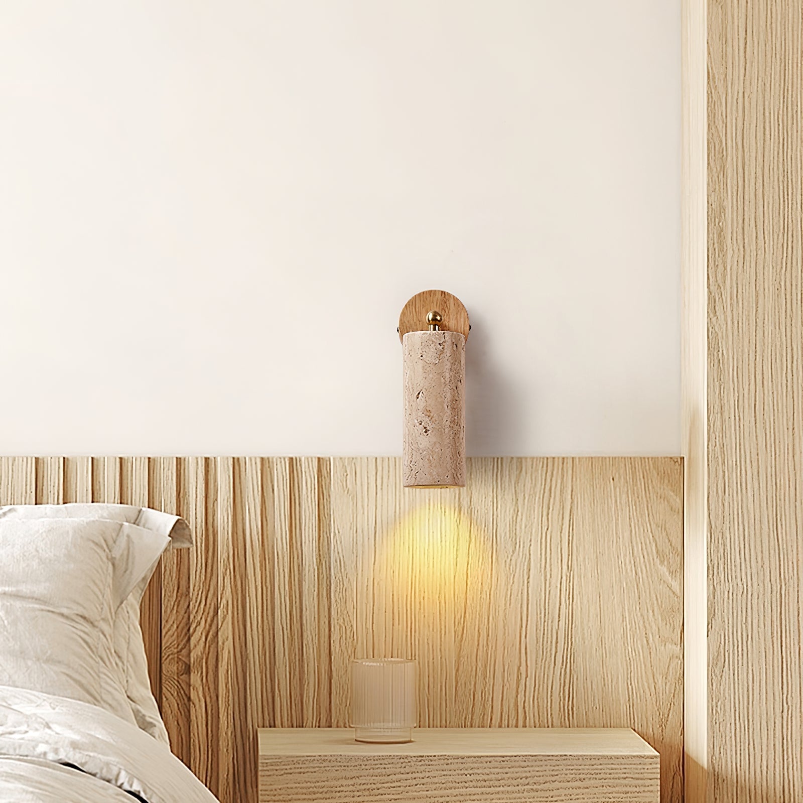 Erzorus Minimalist Travertine Wall Light - Letslighting
