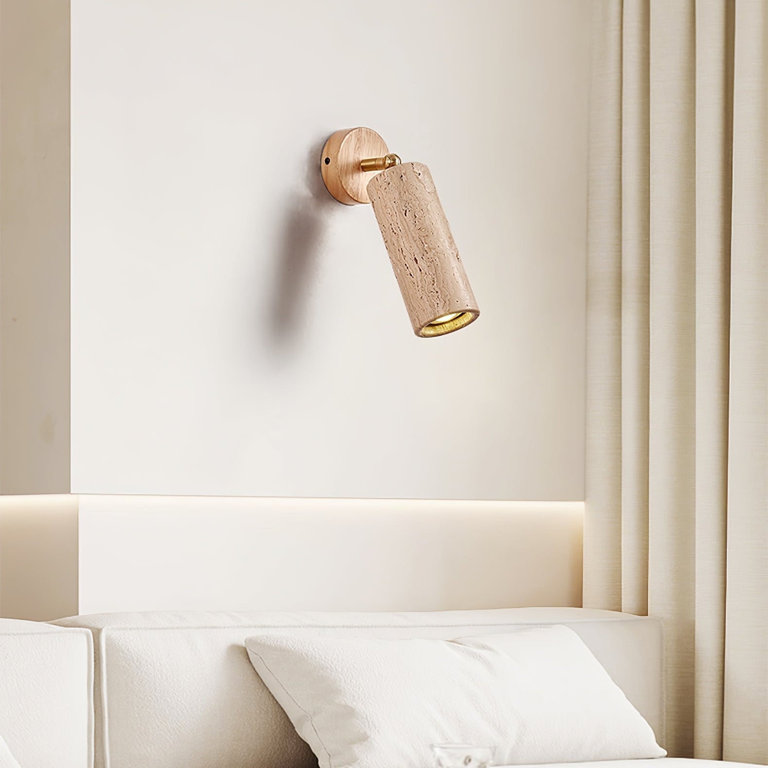 Erzorus Minimalist Travertine Wall Light - Letslighting