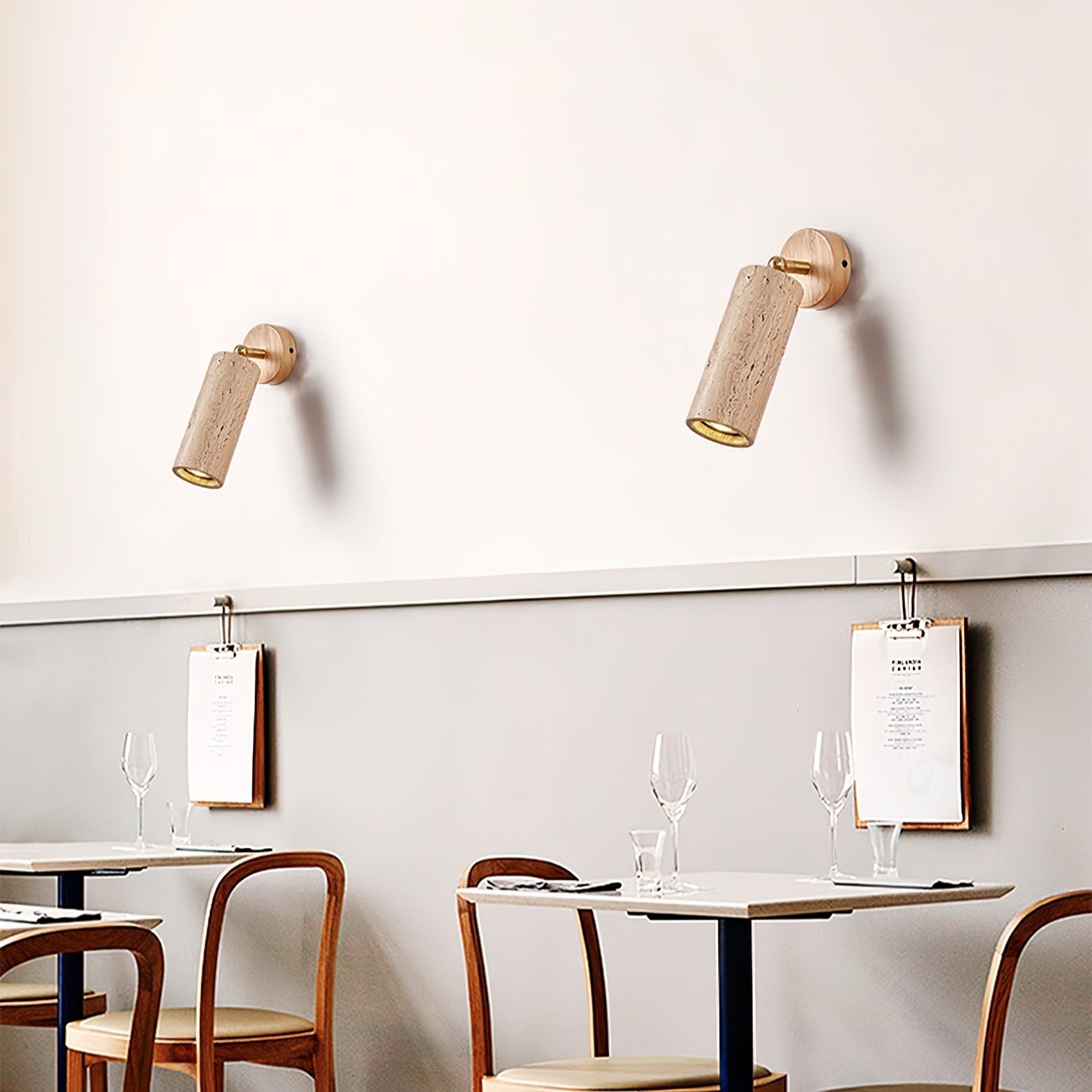 Erzorus Minimalist Travertine Wall Light - Letslighting