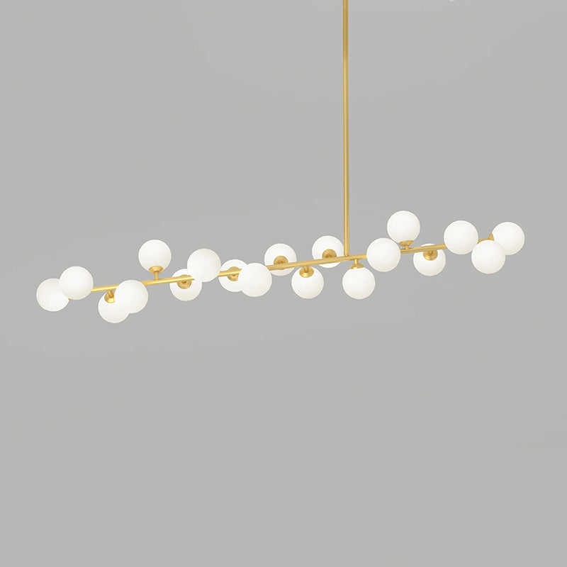 Eshair Modern Minimalist Brass Glass Chandelier - Letslighting