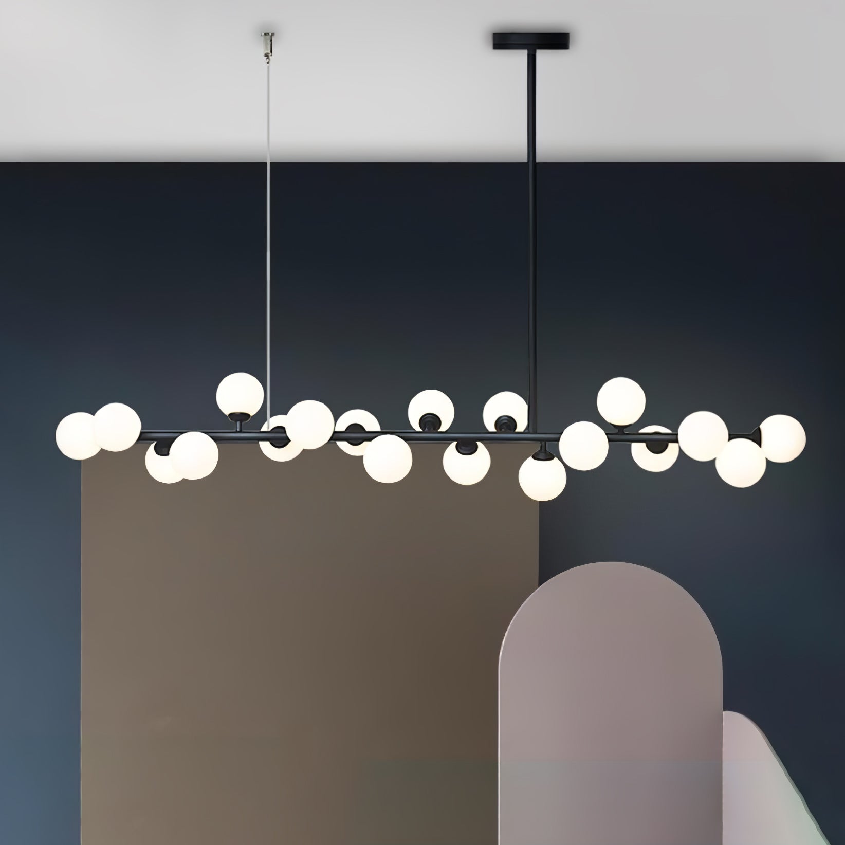Lumiray Black Linear Globe Pendant Light - Letslighting