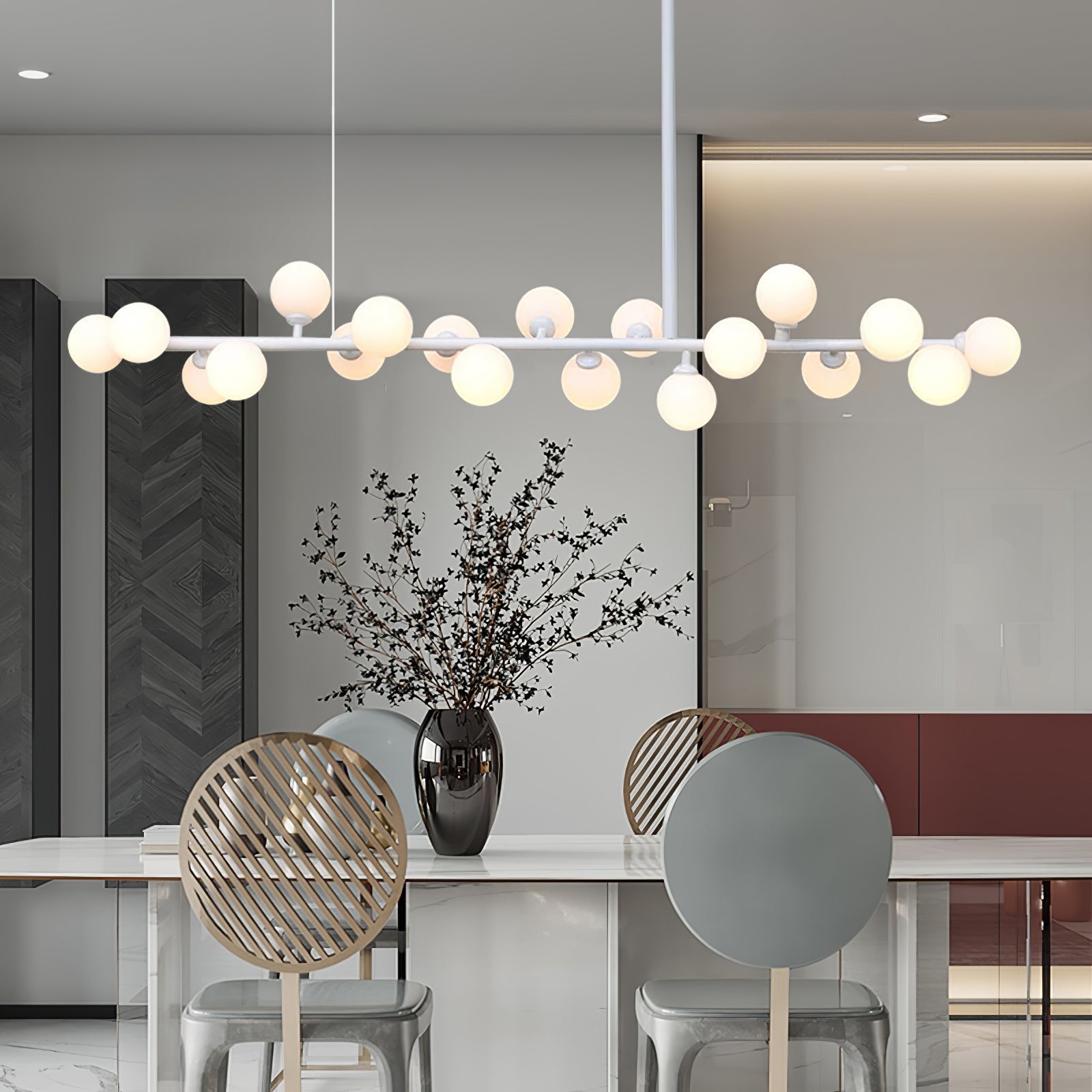 Lumiray Black Linear Globe Pendant Light - Letslighting