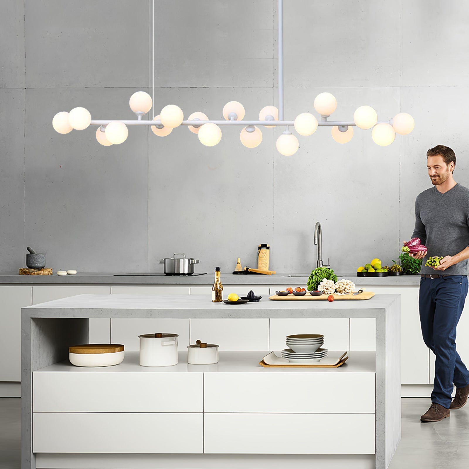 Lumiray Black Linear Globe Pendant Light - Letslighting