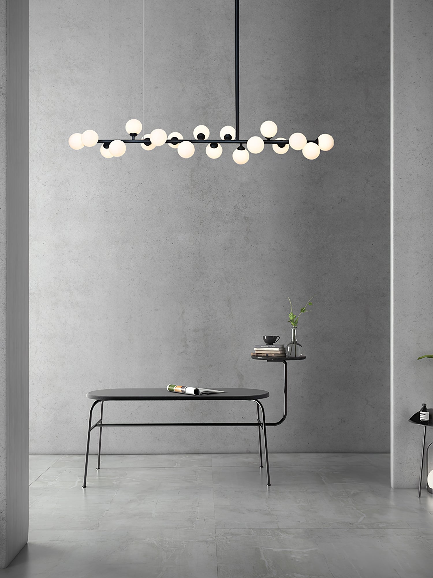 Lumiray Black Linear Globe Pendant Light - Letslighting