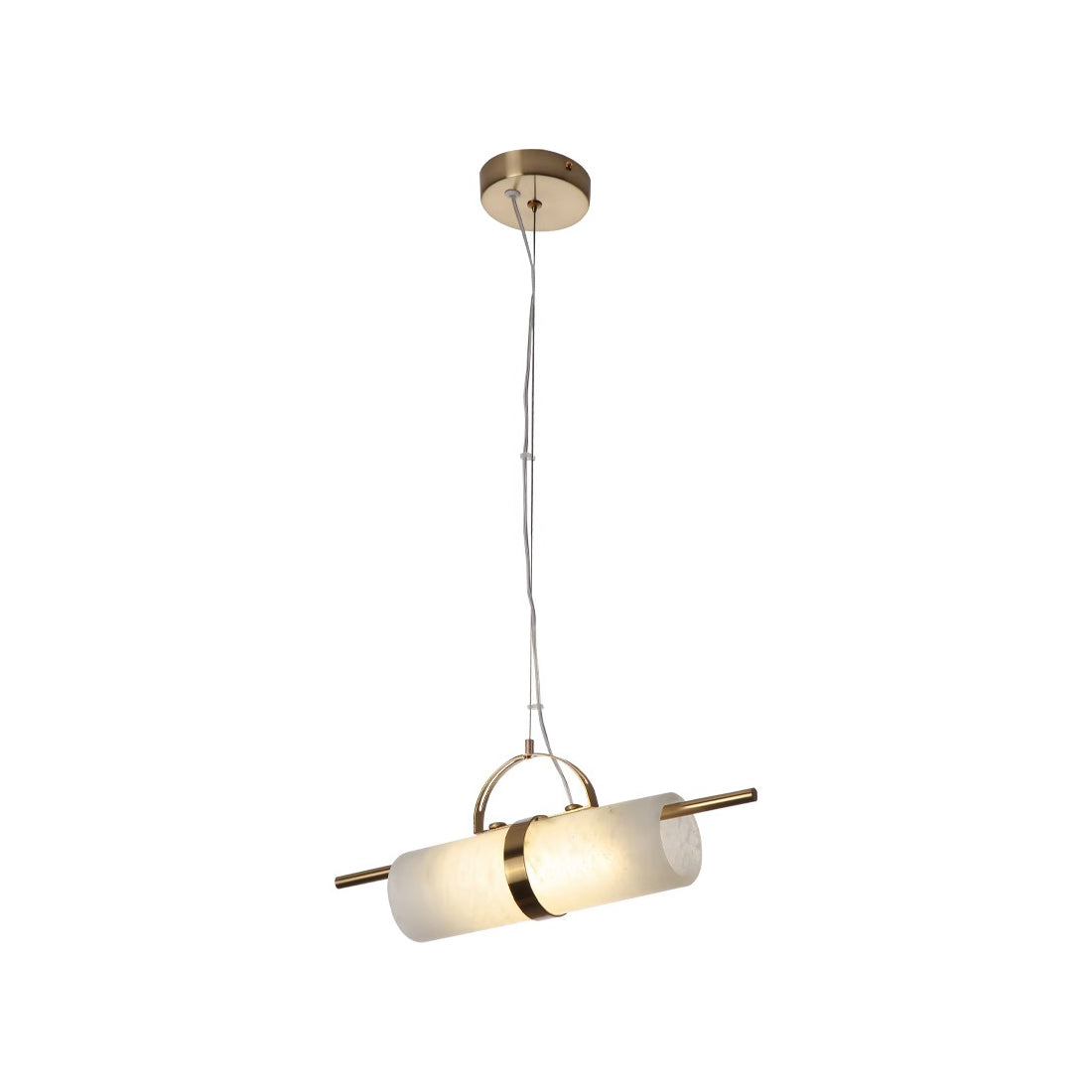 Atheor Modern Minimalist Cylindrical Alabaster Pendant Light - Letslighting