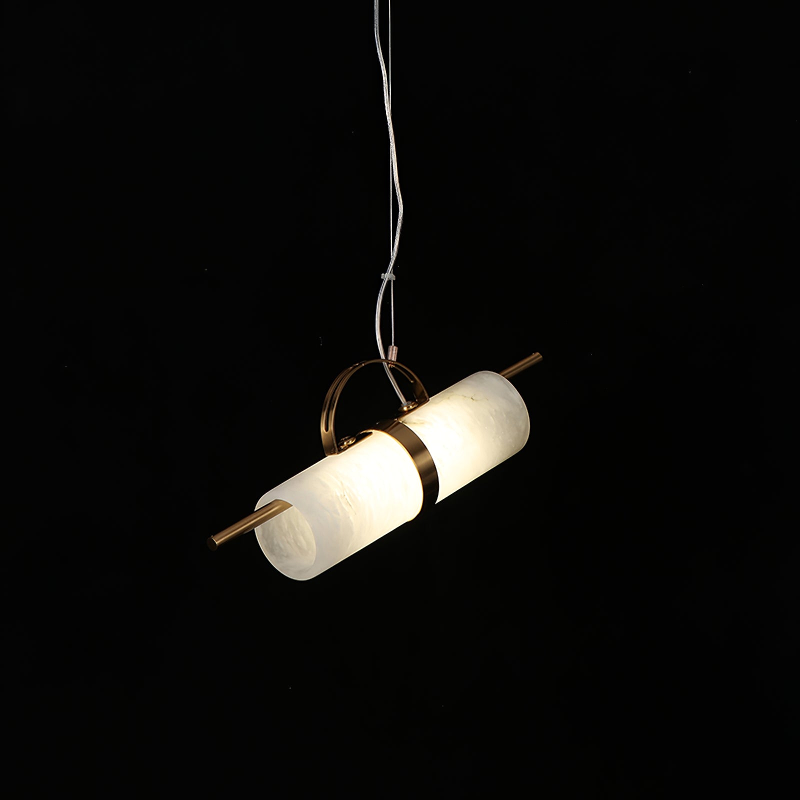 Atheor Modern Minimalist Cylindrical Alabaster Pendant Light - Letslighting