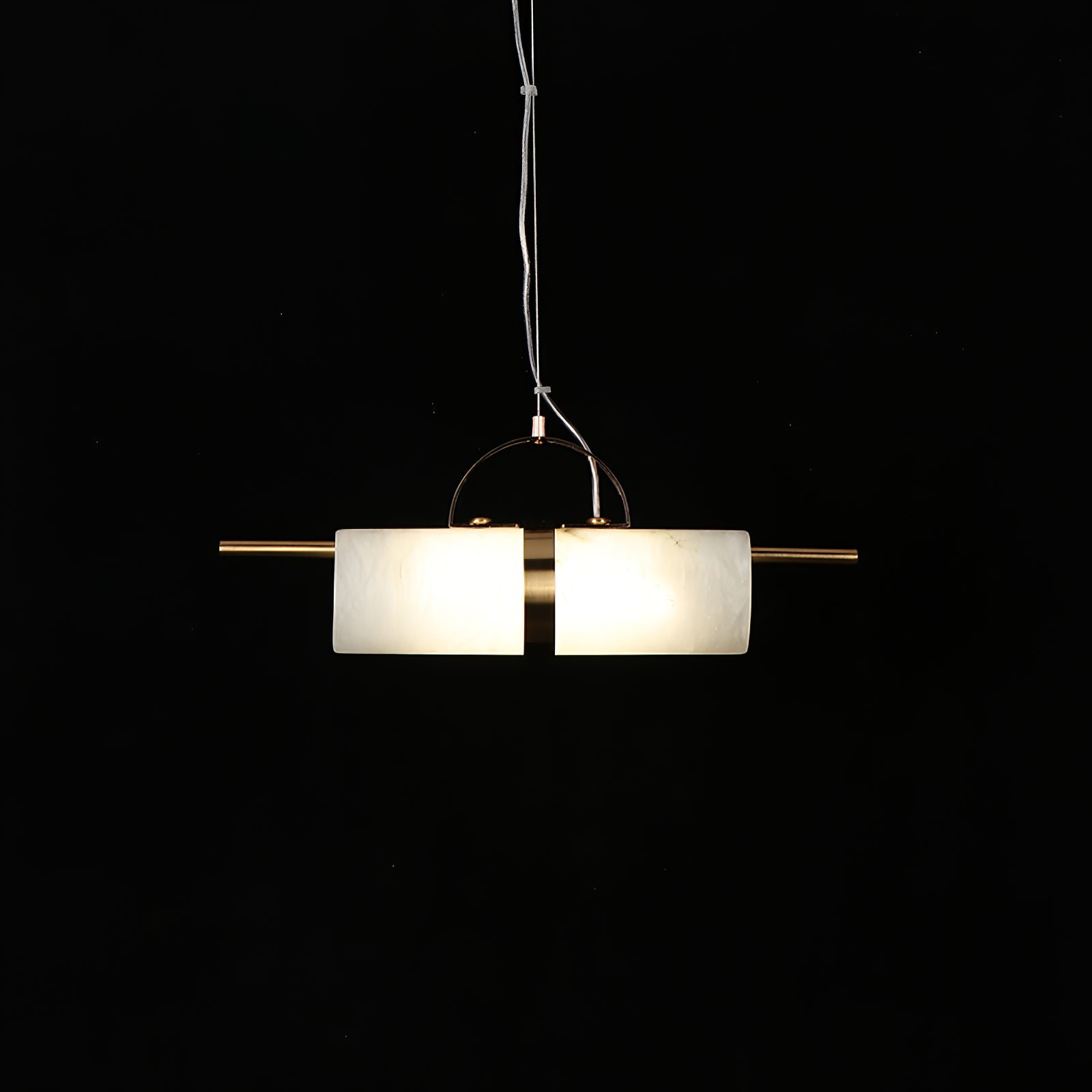Atheor Modern Minimalist Cylindrical Alabaster Pendant Light - Letslighting