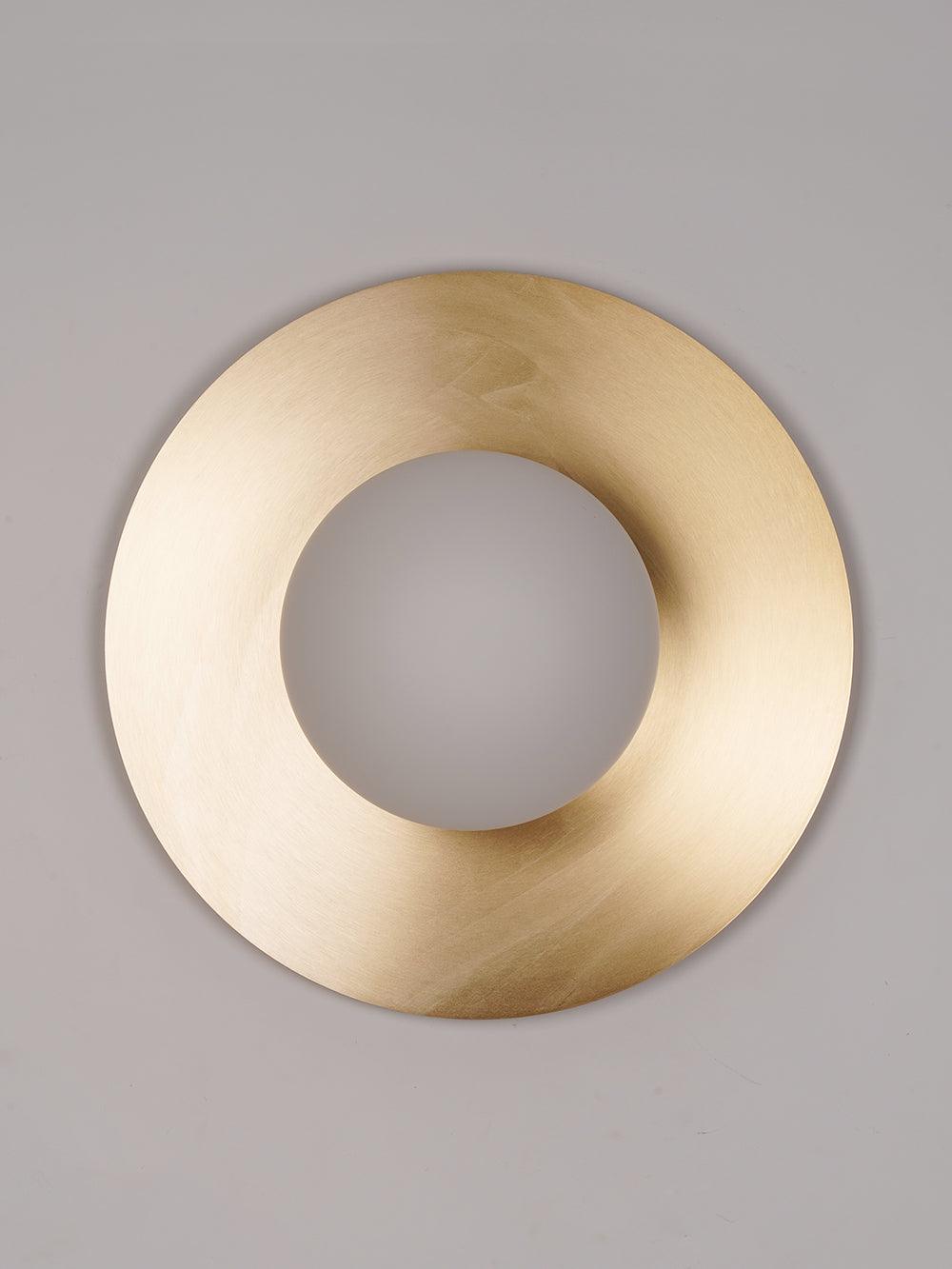 Godfrey Modern Minimalist Round Art Brass Glass Wall Lamp - Letslighting